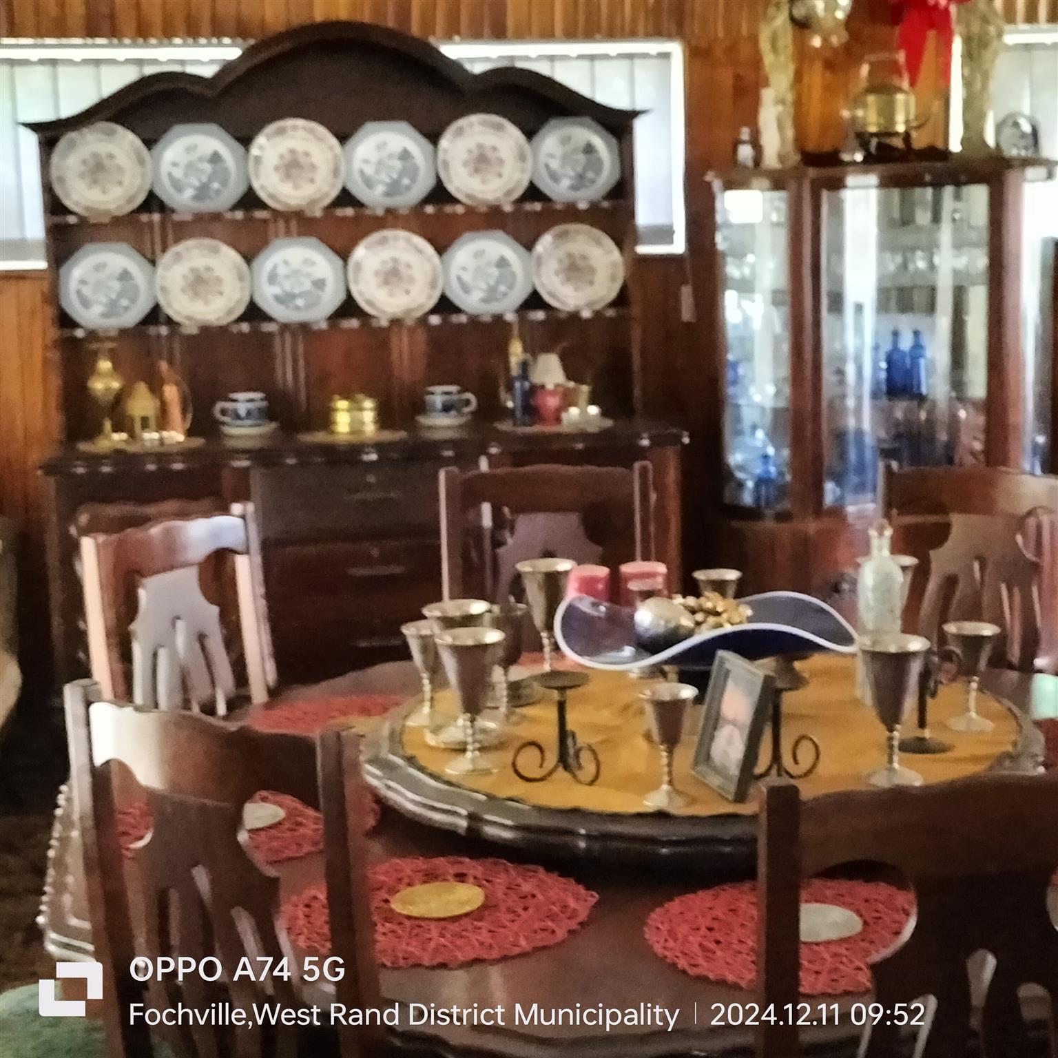 Vintage solid Imbuia ball and claw dining room set for sale R30000.00 or nearest