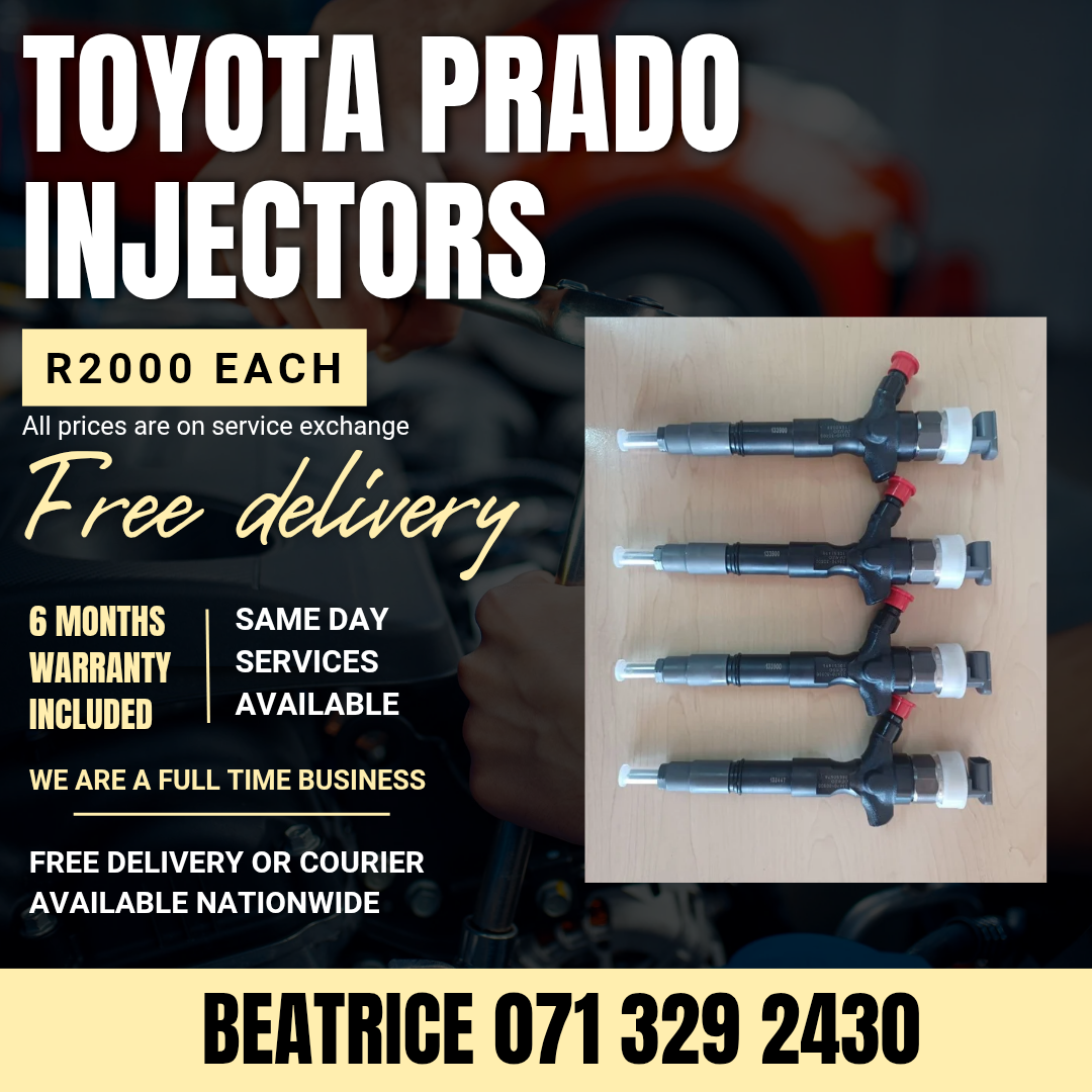 TOYOTA PRADO INJECTORS FOR SALE WITH WARRANTY - Private Seller TOYOTA PRADO INJECTORS FOR SALE WITH WARRANTY - Private Seller