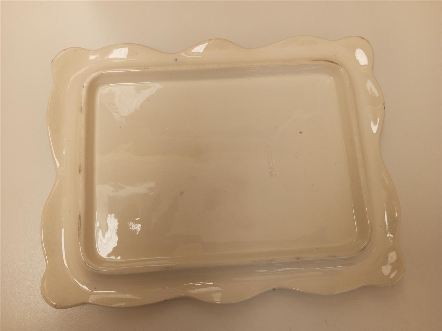 Stunning Large Antique Cheese Dome And Plate