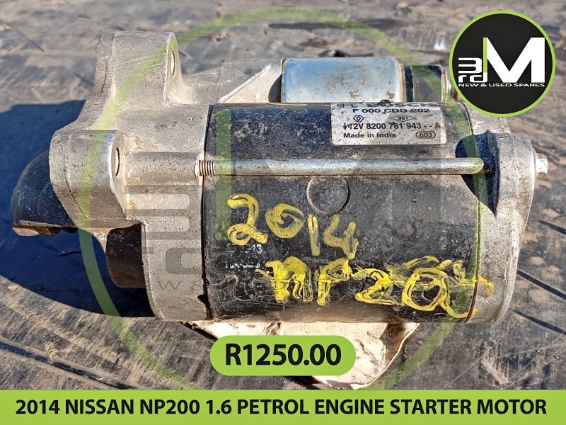 2014 NISSAN NP200 1.6 PETROL ENGINE STARTER MOTOR