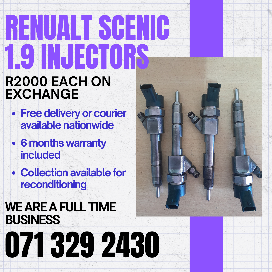 RENUALT SCENIC 1.9 INJECTORS FOR SALE WITH WARRANTY - Private Seller RENUALT SCENIC 1.9 INJECTORS FOR SALE WITH WARRANTY - Private Seller