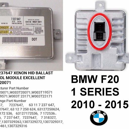 BMW F20 headlight xenon ballast control module