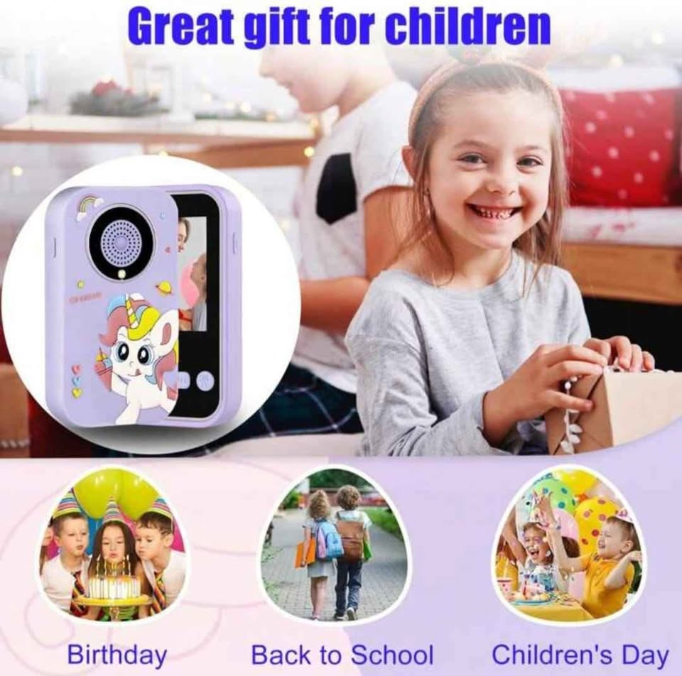 Kids camera with built in games