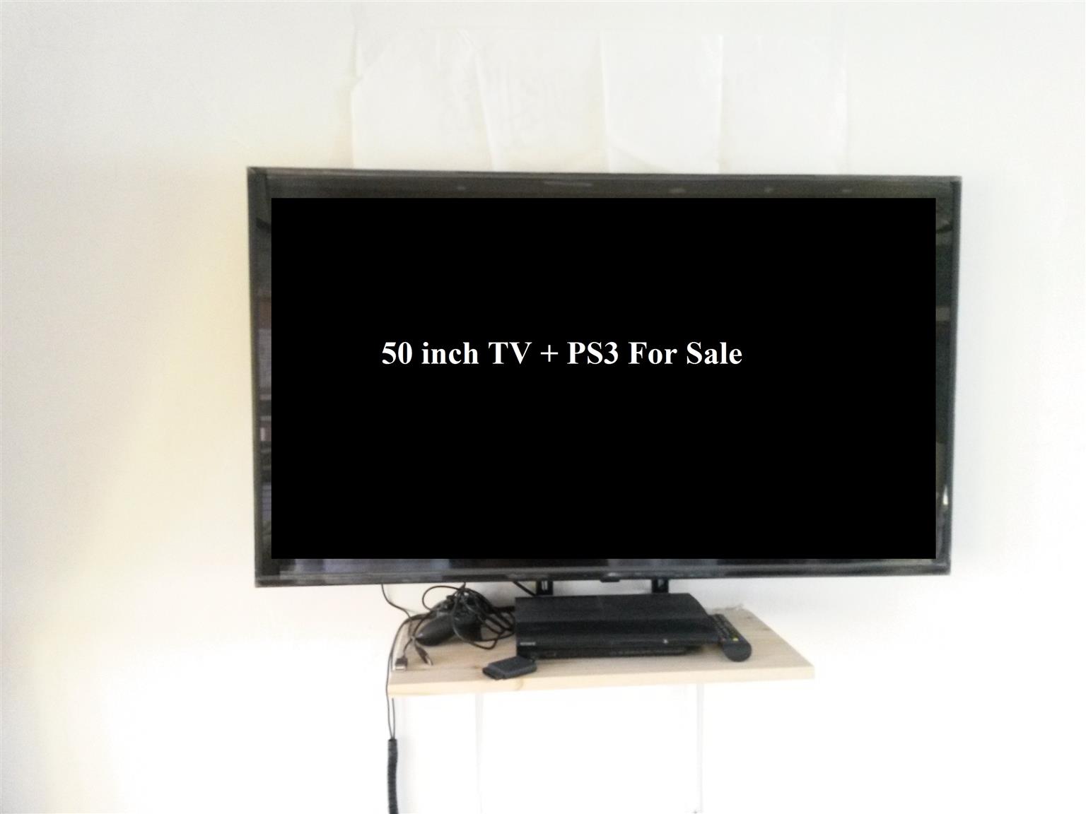 AIM 50 inch LED TV + PS3 For Sale