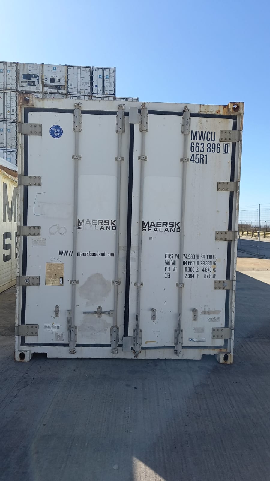 12m Non Running Refrigerated Shipping Containers available from Port Elizabeth