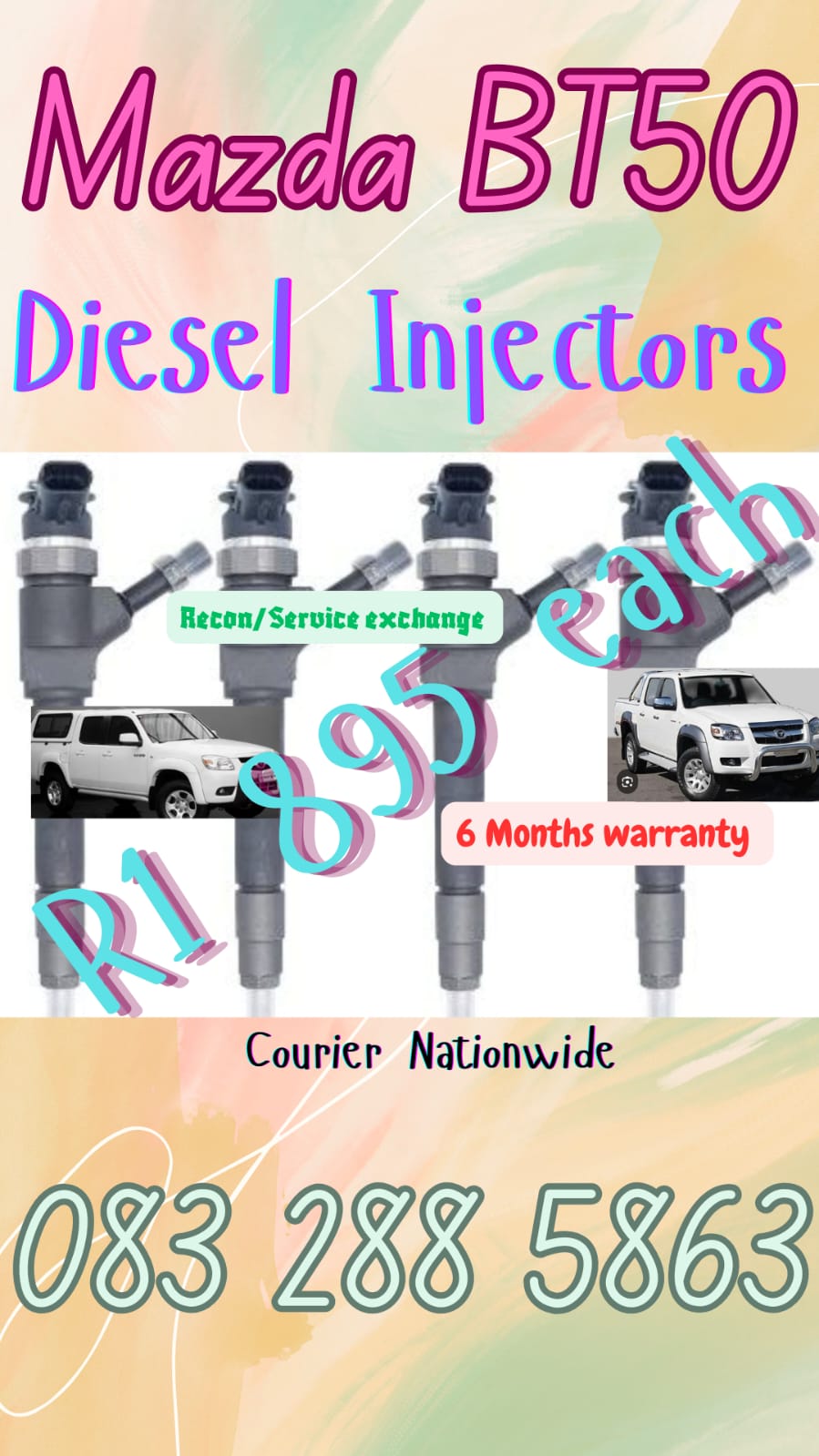 Mazda BT50 Diesel Injectors - Private Seller Mazda BT50 Diesel Injectors - Private Seller