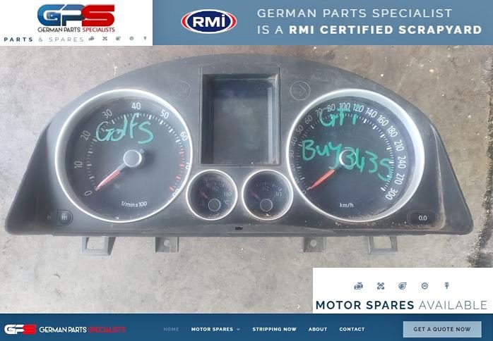 VW GOLF 5 GTI USED CLUSTER / SPEEDOMETER FOR SALE - Private Seller VW GOLF 5 GTI USED CLUSTER / SPEEDOMETER FOR SALE - Private Seller