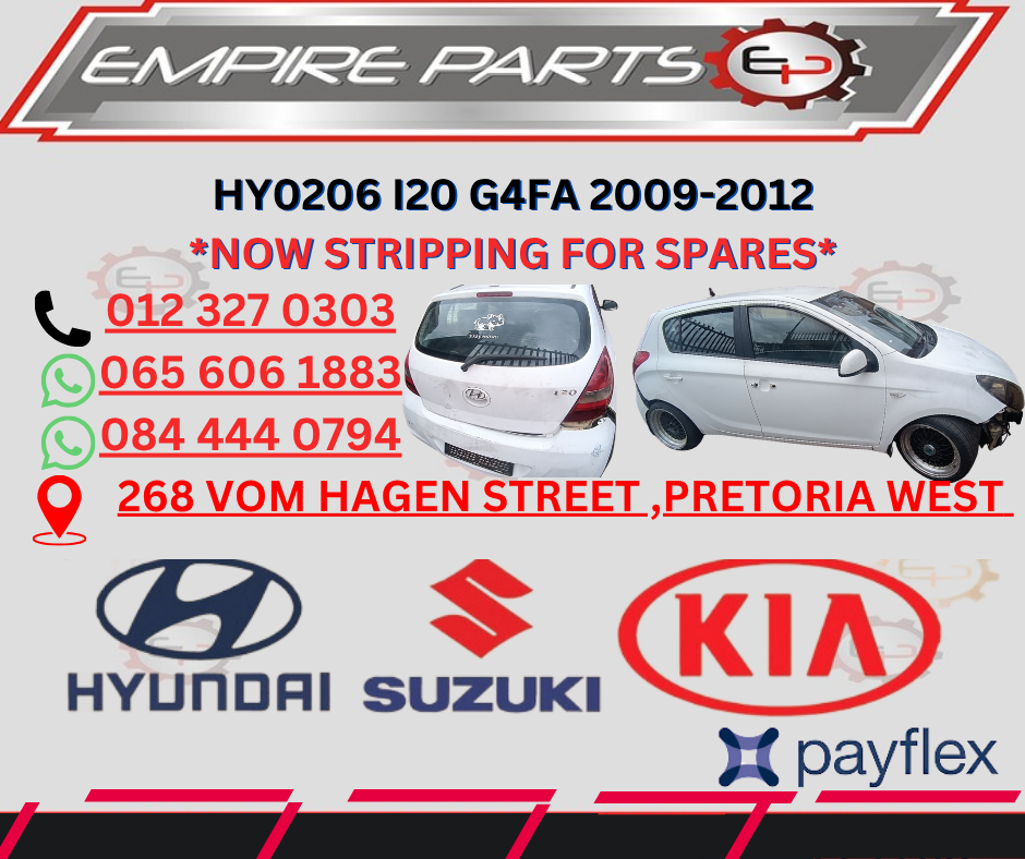 HY0206 HYUNDAI i20 2009-2012 G4FA *NOW STRIPPING FOR SPARE* - Private Seller HY0206 HYUNDAI i20 2009-2012 G4FA *NOW STRIPPING FOR SPARE* - Private Seller