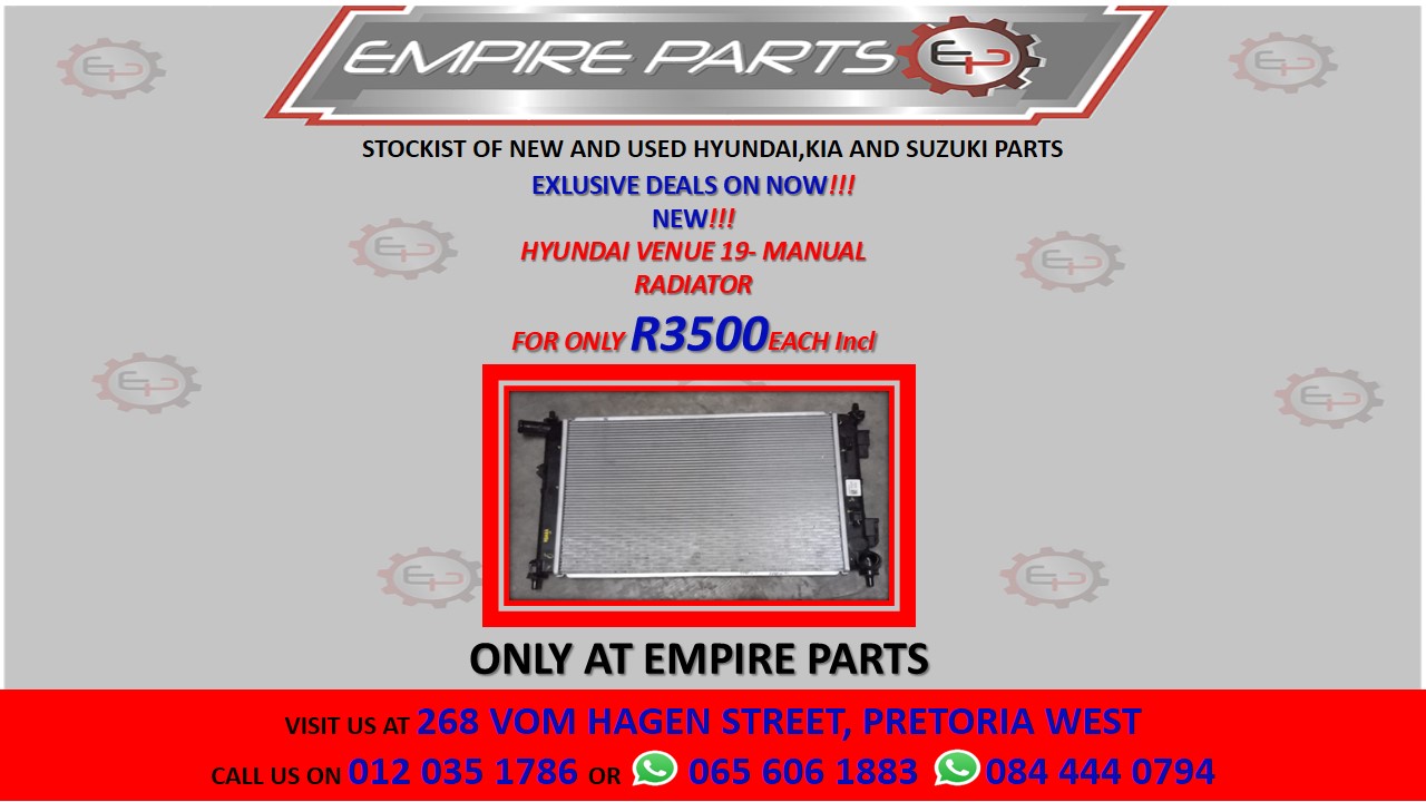 HYUNDAI VENUE 19- MANUAL RADIATOR - Private Seller HYUNDAI VENUE 19- MANUAL RADIATOR - Private Seller