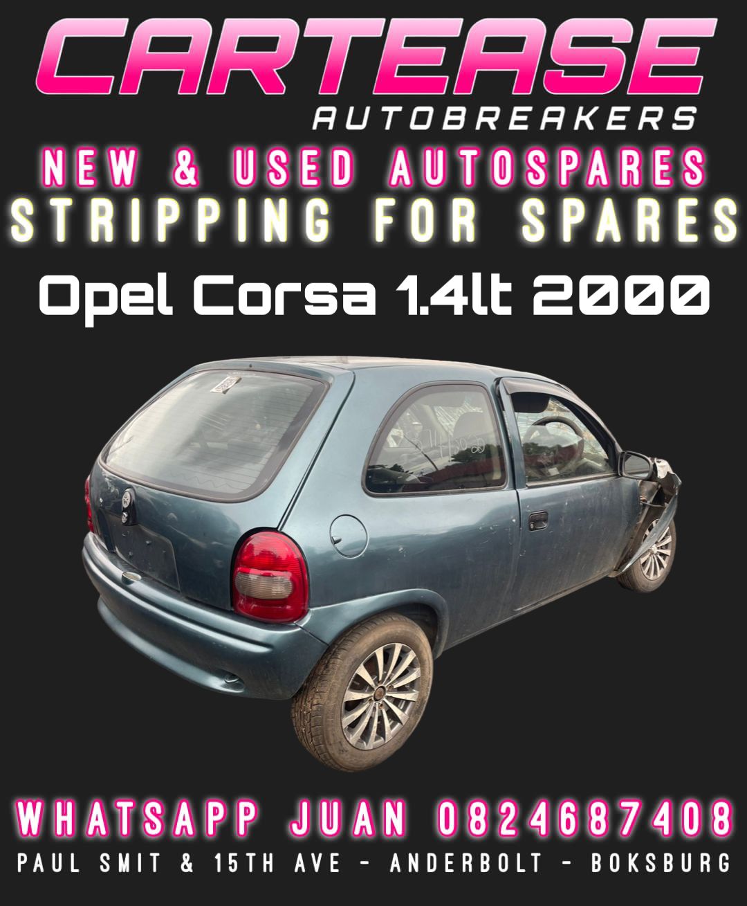 OPEL CORSA LIGHT 1.4LT 2000 STRIPPING FOR SPARES - Private Seller OPEL CORSA LIGHT 1.4LT 2000 STRIPPING FOR SPARES - Private Seller