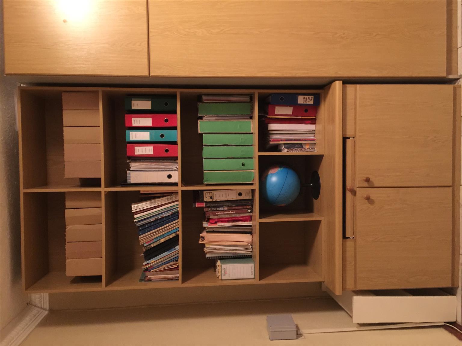 oak desk bookcase