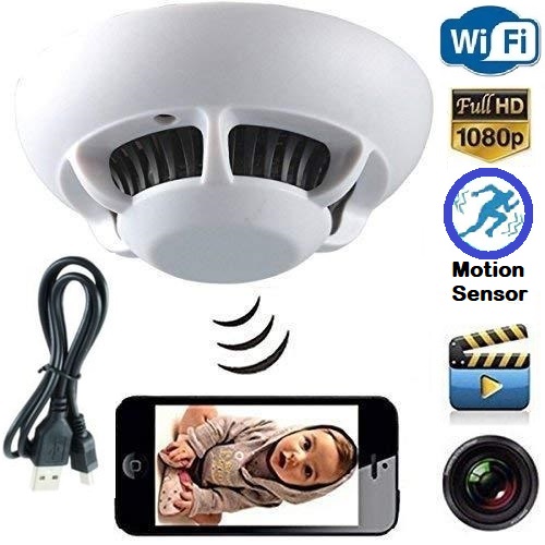 New Wireless Spy Smoke Detector HD Camera with P2P WiFi and Motion Detection NEW