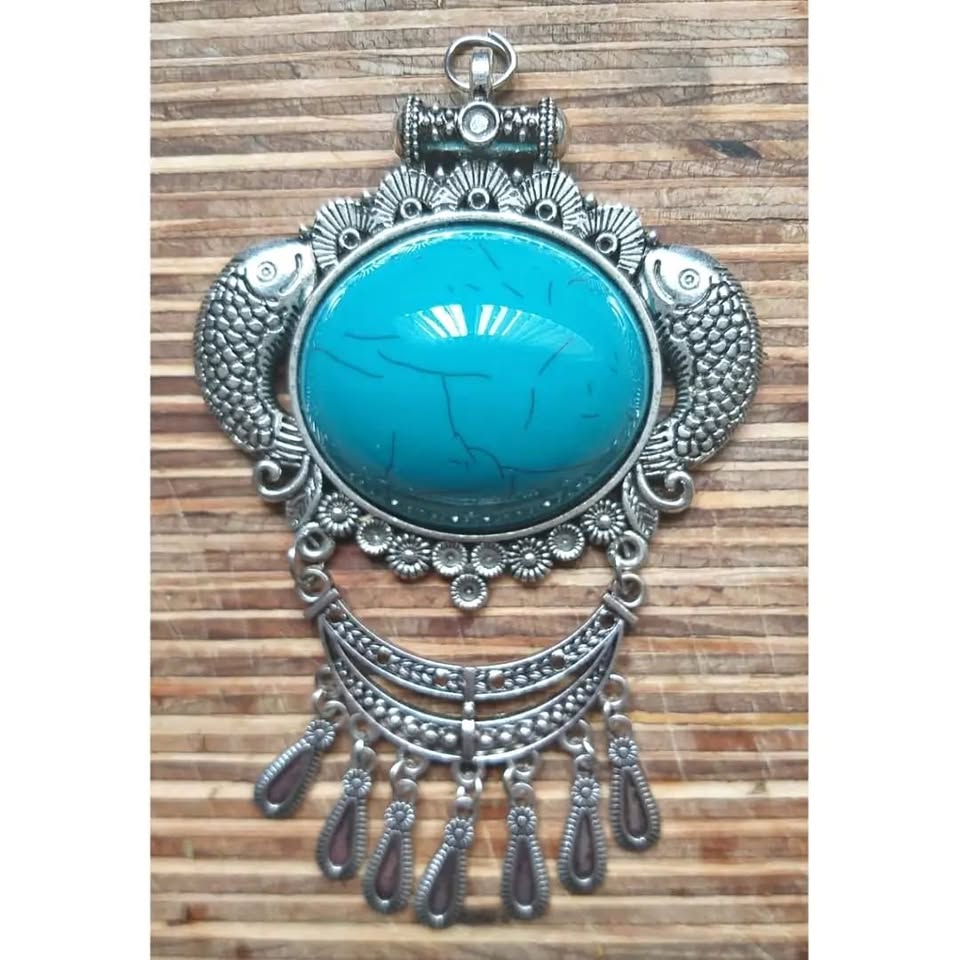 silver & turcoise pendent silver & turcoise pendent