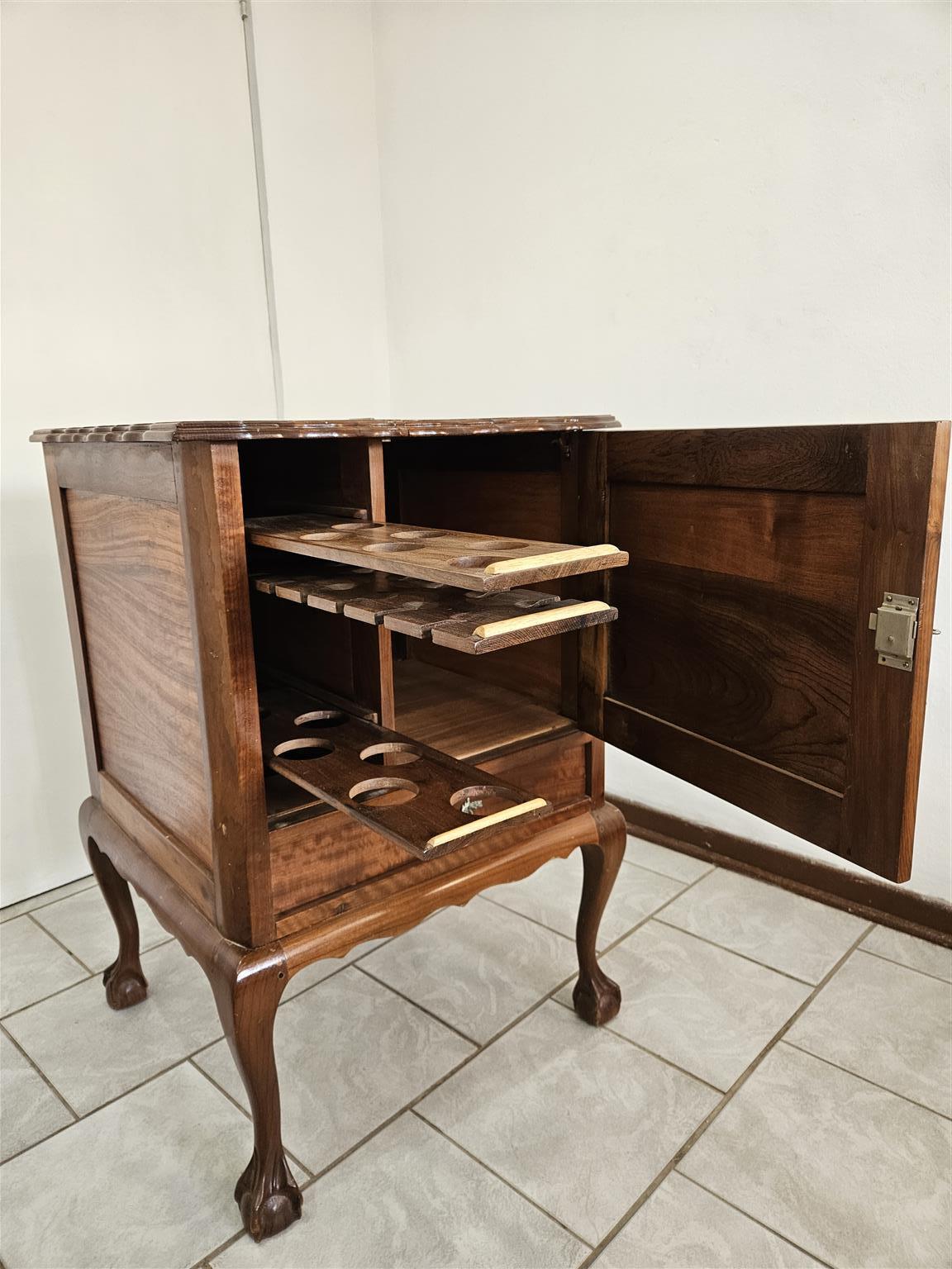 Antique Imbuia Ball & Claw Cabinet for sale
