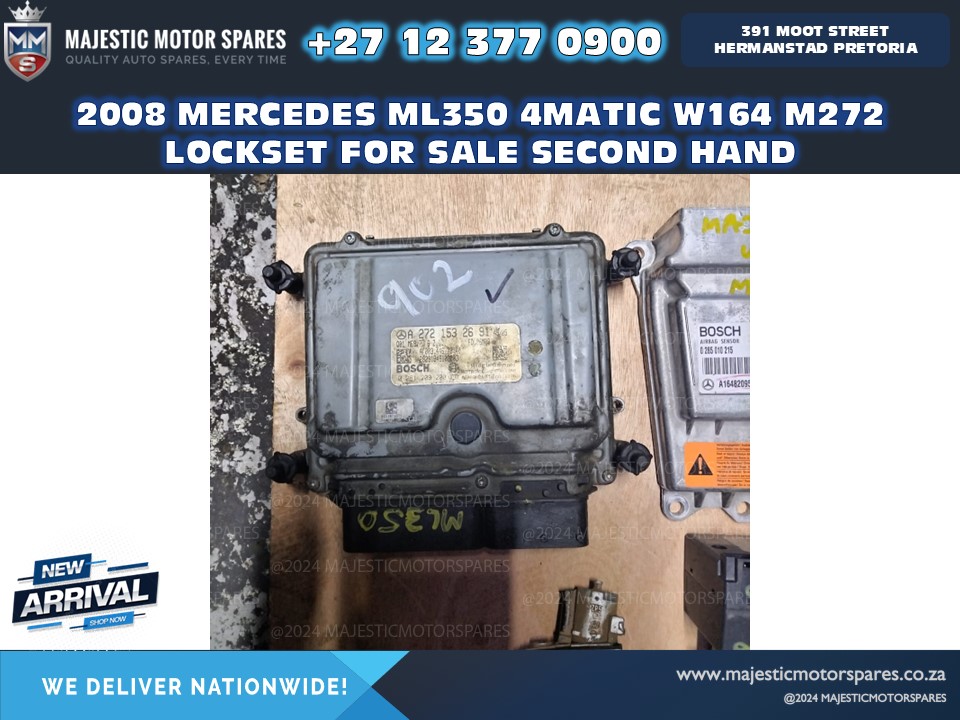2008 mercedes ml350 4matic w164 m272 lockset for sale second-hand