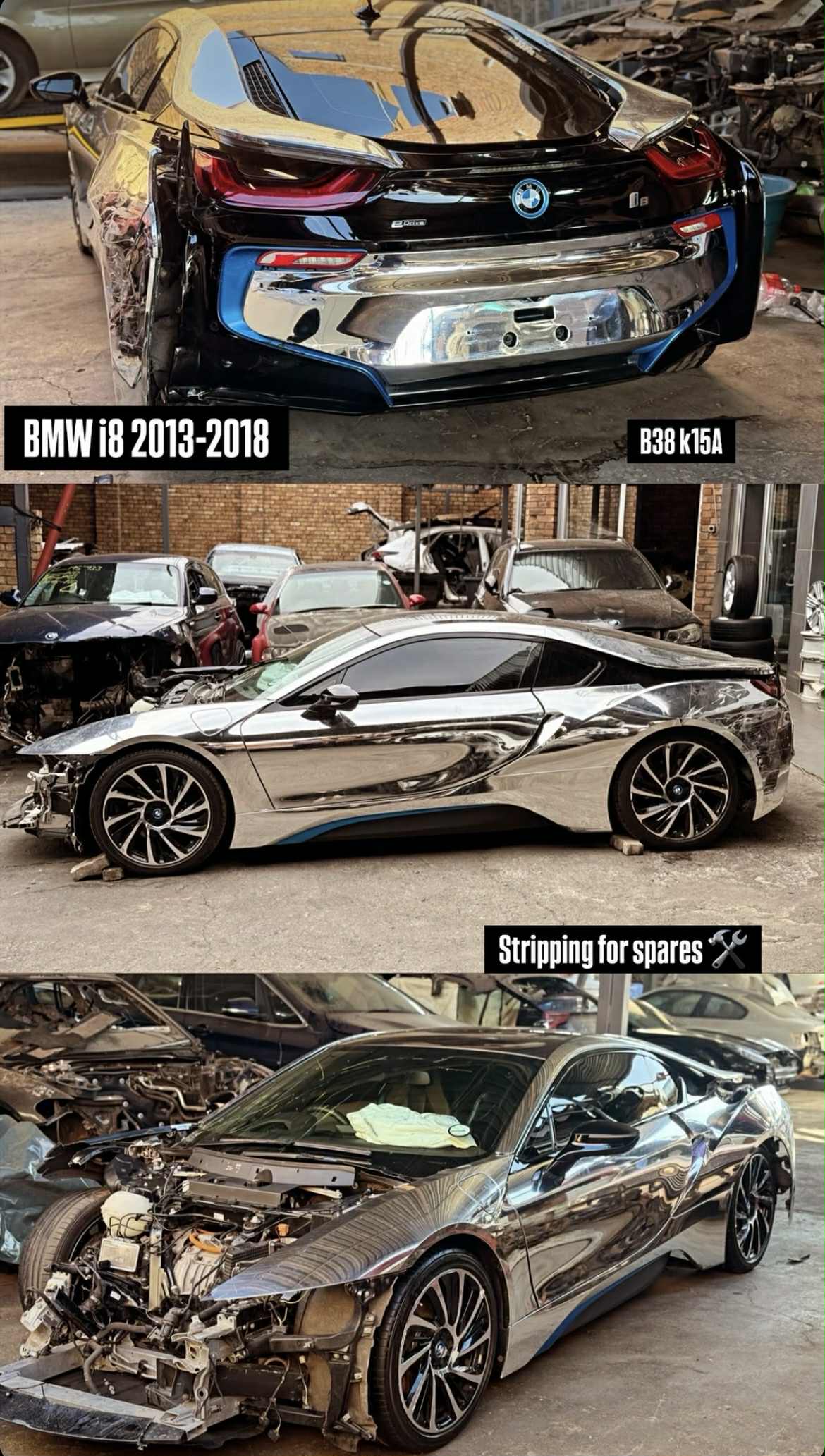BMW I8 B38K15A 2013-2018 STRIPPING FOR SPARES/PARTS AVAILABLE - Private Seller BMW I8 B38K15A 2013-2018 STRIPPING FOR SPARES/PARTS AVAILABLE - Private Seller