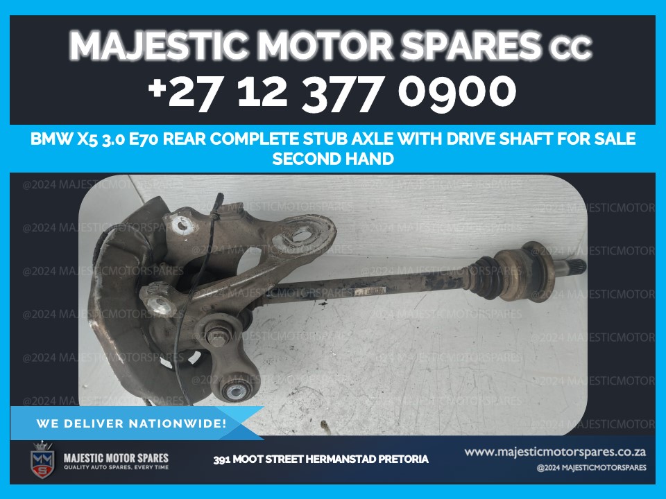 BMW x5 3.0 e70 rear complete stub axle with drive shaft for sale - Private Seller BMW x5 3.0 e70 rear complete stub axle with drive shaft for sale - Private Seller