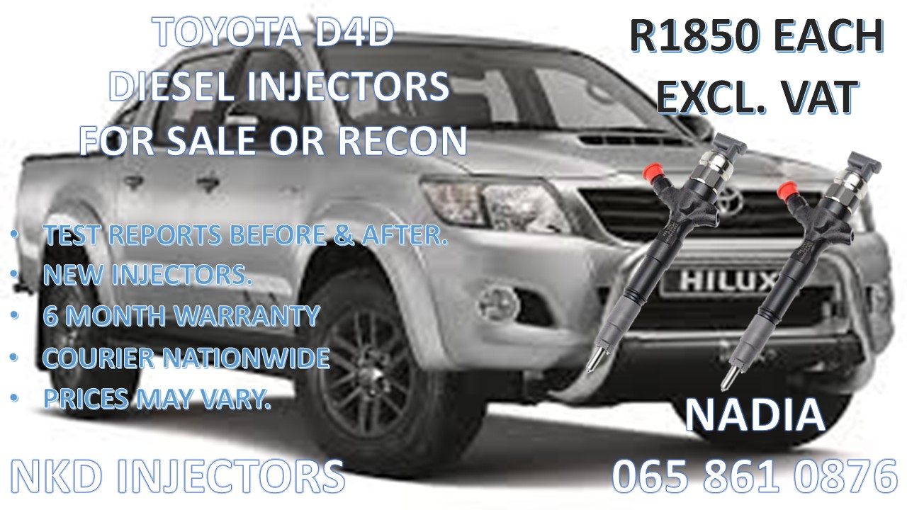 DIESEL INJECTORS FOR SALE FOR TOYOTA D4D 2KD - Private Seller DIESEL INJECTORS FOR SALE FOR TOYOTA D4D 2KD - Private Seller