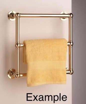 Antique brass towel heating rail