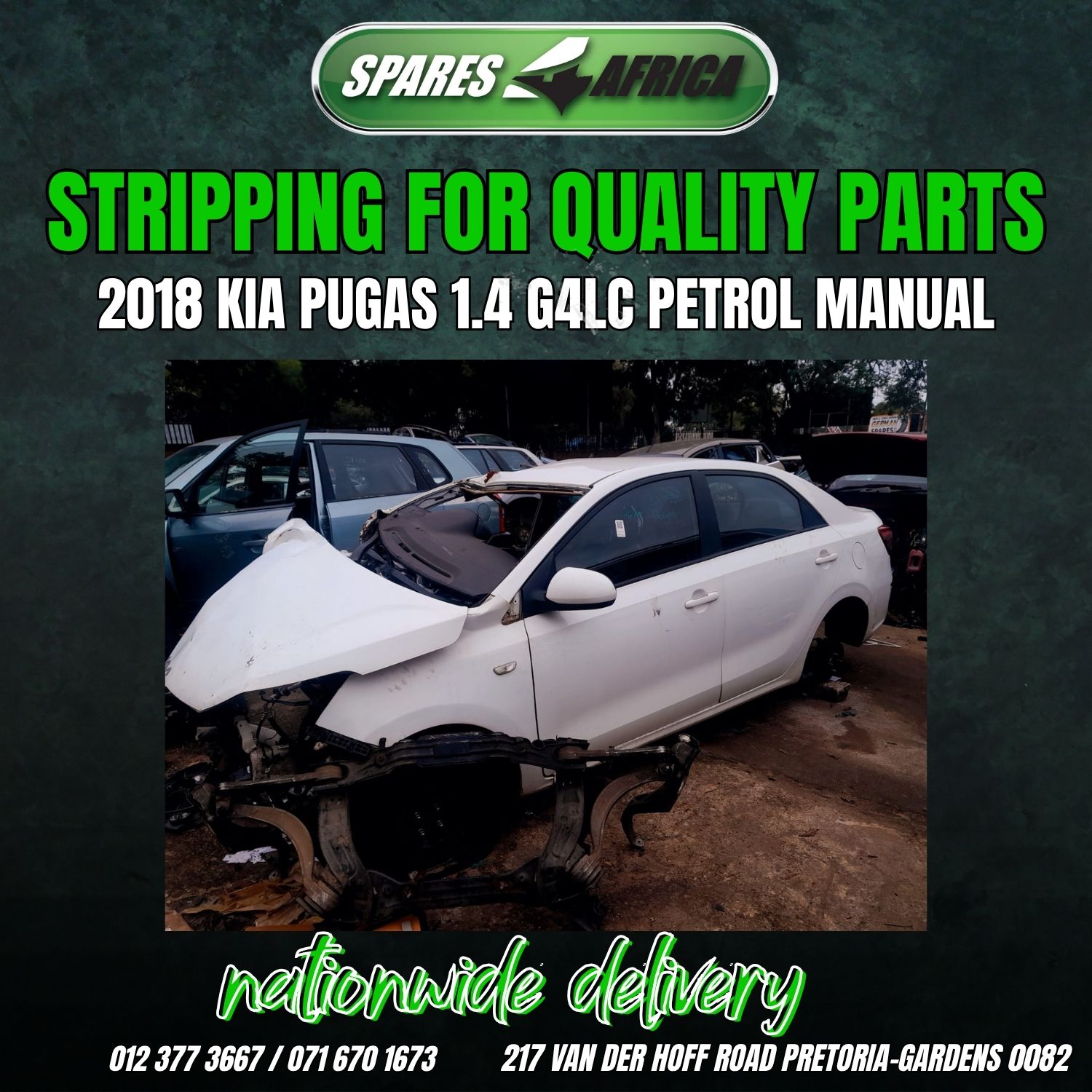 2018 KIA PEGAS 1.4 G4LC PETROL MANUAL – FOR STRIPPING - Private Seller 2018 KIA PEGAS 1.4 G4LC PETROL MANUAL – FOR STRIPPING - Private Seller