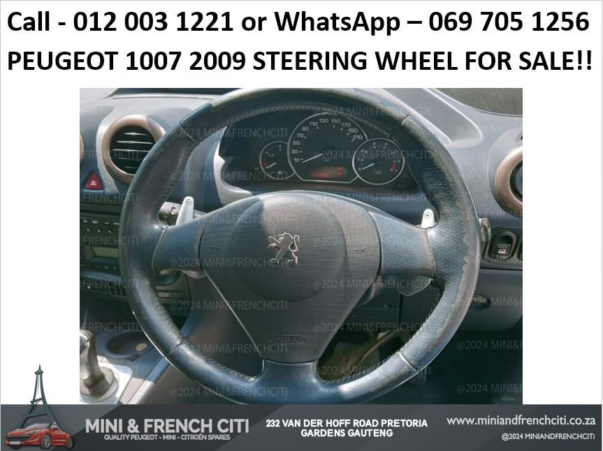 Peugeot 1007 2009 Steering Wheel Available For Sale – Steering Wheel Replacement - Private Seller Peugeot 1007 2009 Steering Wheel Available For Sale – Steering Wheel Replacement - Private Seller