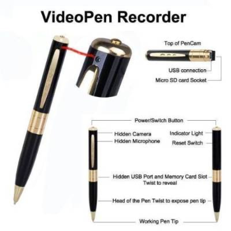 Spy Pen Digital Colour Video Audio Recorder with Micro SD Card Slot. Brand New Products.
