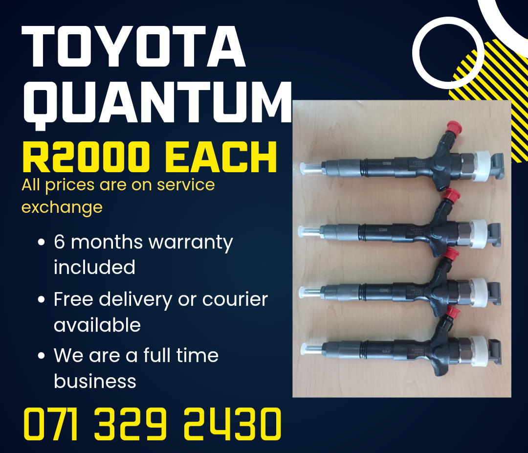 TOYOTA QUANTUM DIESEL INJECTORS FOR SALE WITH WARRANTY - Private Seller TOYOTA QUANTUM DIESEL INJECTORS FOR SALE WITH WARRANTY - Private Seller