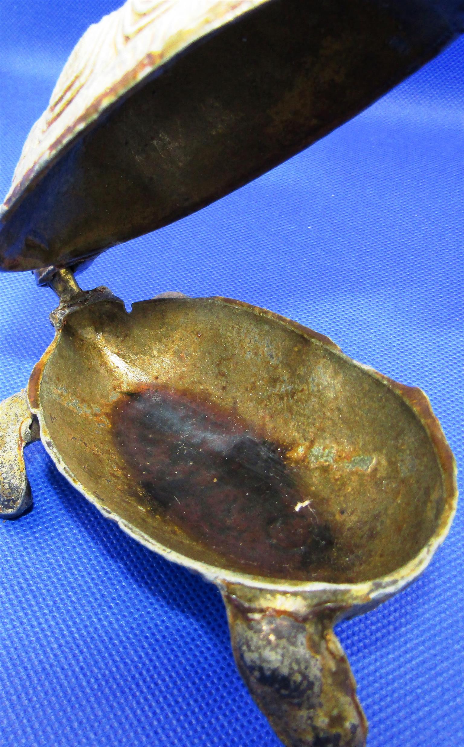 Bronzed Tortoise Trinket Box with hinged Top Shell