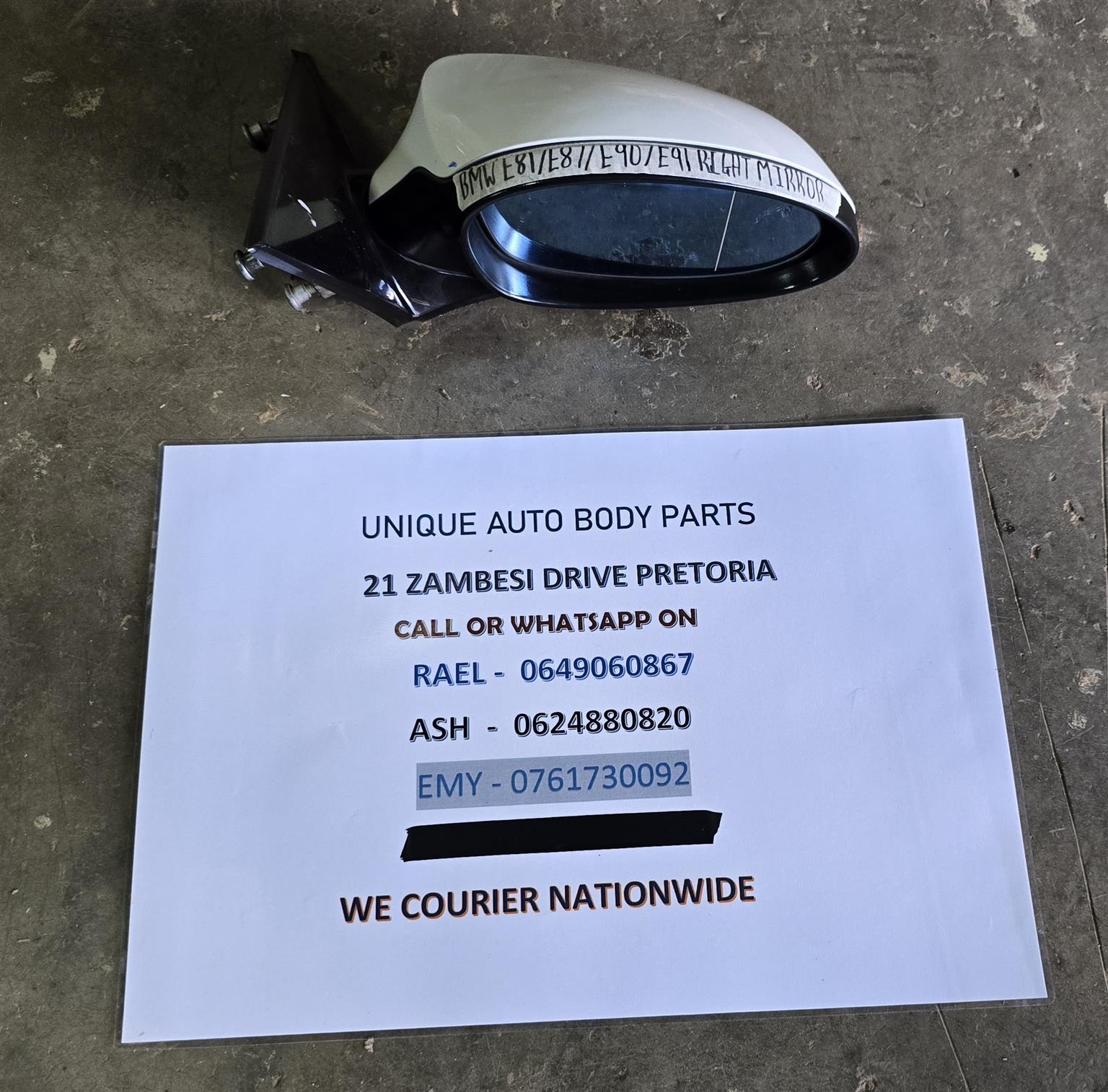BMW E81/E87/E90/E91 Complete Right Mirror - Private Seller BMW E81/E87/E90/E91 Complete Right Mirror - Private Seller