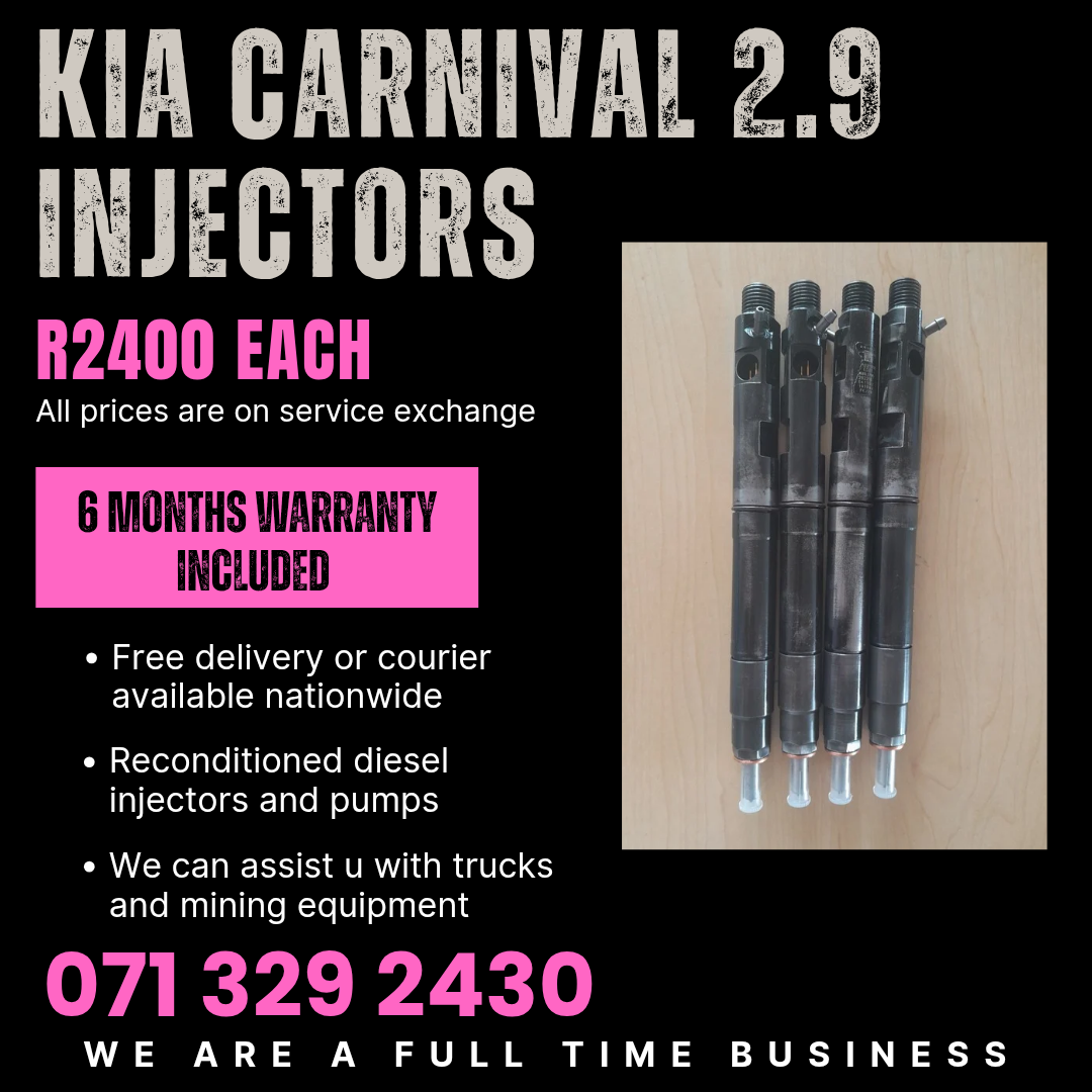 KIA CARNIVAL 2.9 INJECTORS FOR SALE WITH WARRANTY - Private Seller KIA CARNIVAL 2.9 INJECTORS FOR SALE WITH WARRANTY - Private Seller
