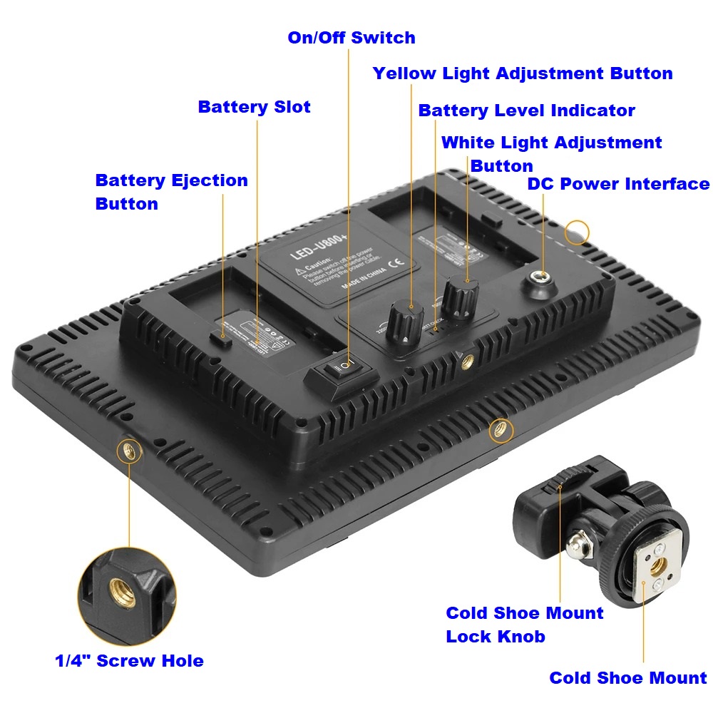 Professional Video & Photography LED VariColor Pro LED Light Kit (Rechargeable)