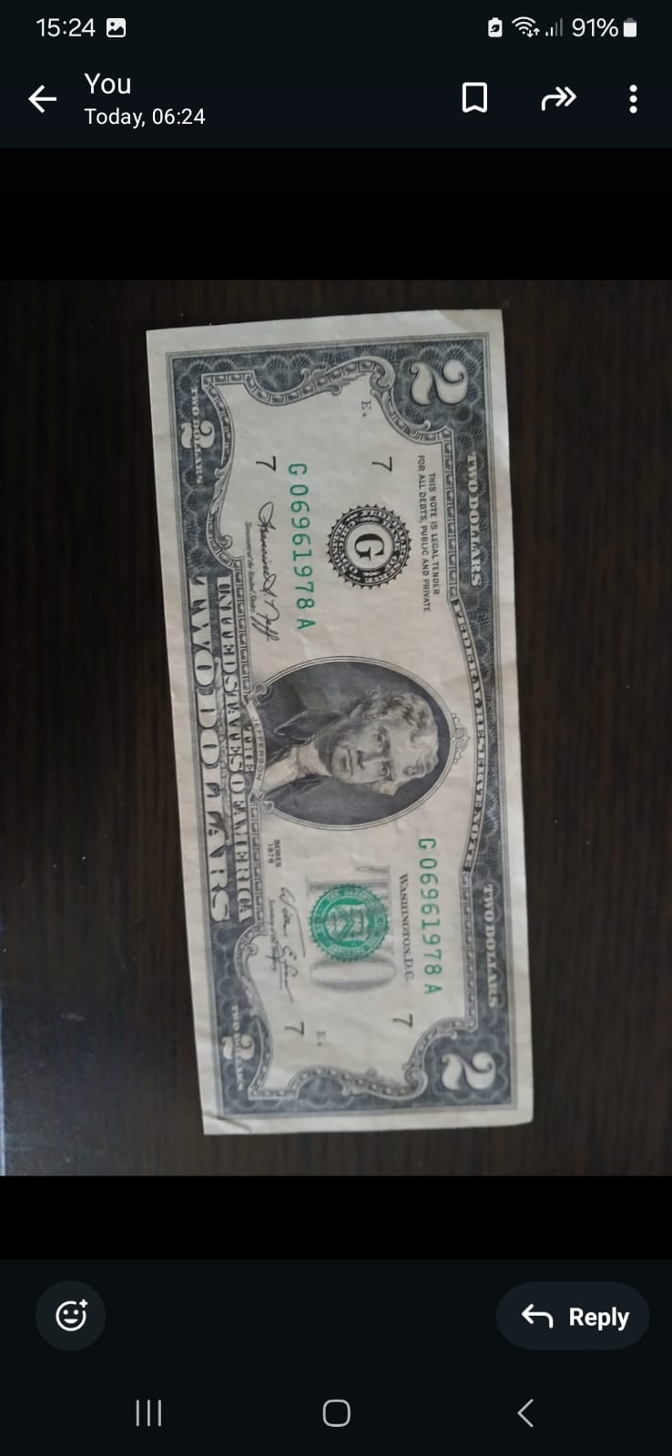 Coins and note