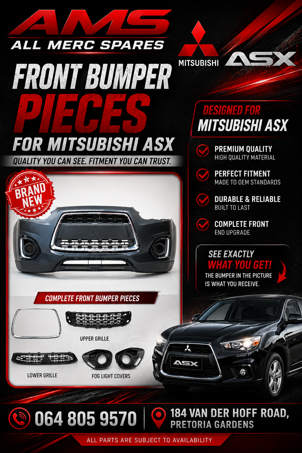 New Mitsubishi ASX Complete Front Bumper Pieces - Private Seller New Mitsubishi ASX Complete Front Bumper Pieces - Private Seller