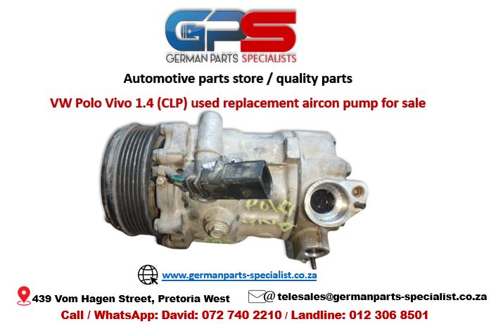 VW Polo Vivo 1.4 (CLP) used replacement aircon pump for sale - Private Seller VW Polo Vivo 1.4 (CLP) used replacement aircon pump for sale - Private Seller
