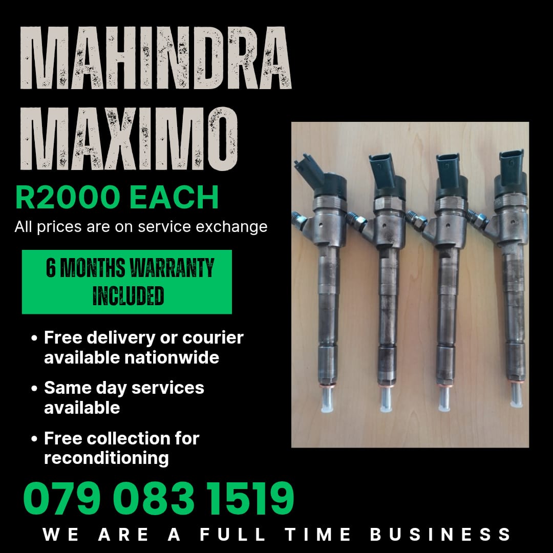 MAHINDRA MAXIMO INJECTORS FOR SALE WITH WARRANTY - Private Seller MAHINDRA MAXIMO INJECTORS FOR SALE WITH WARRANTY - Private Seller
