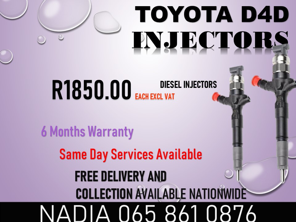 TOYOTA D4D DIESEL INJECTORS FOR SALE - Private Seller TOYOTA D4D DIESEL INJECTORS FOR SALE - Private Seller