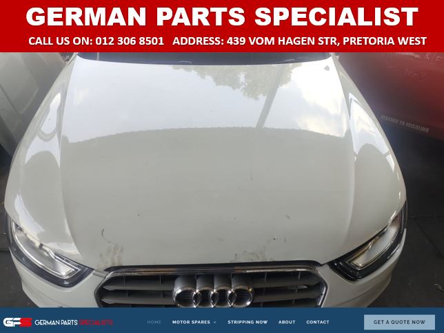 Audi A4 2013 USED replacement bonnet for sale - Private Seller Audi A4 2013 USED replacement bonnet for sale - Private Seller