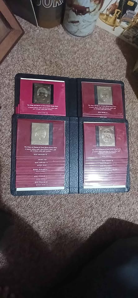 Golden stamps, queens off Britain