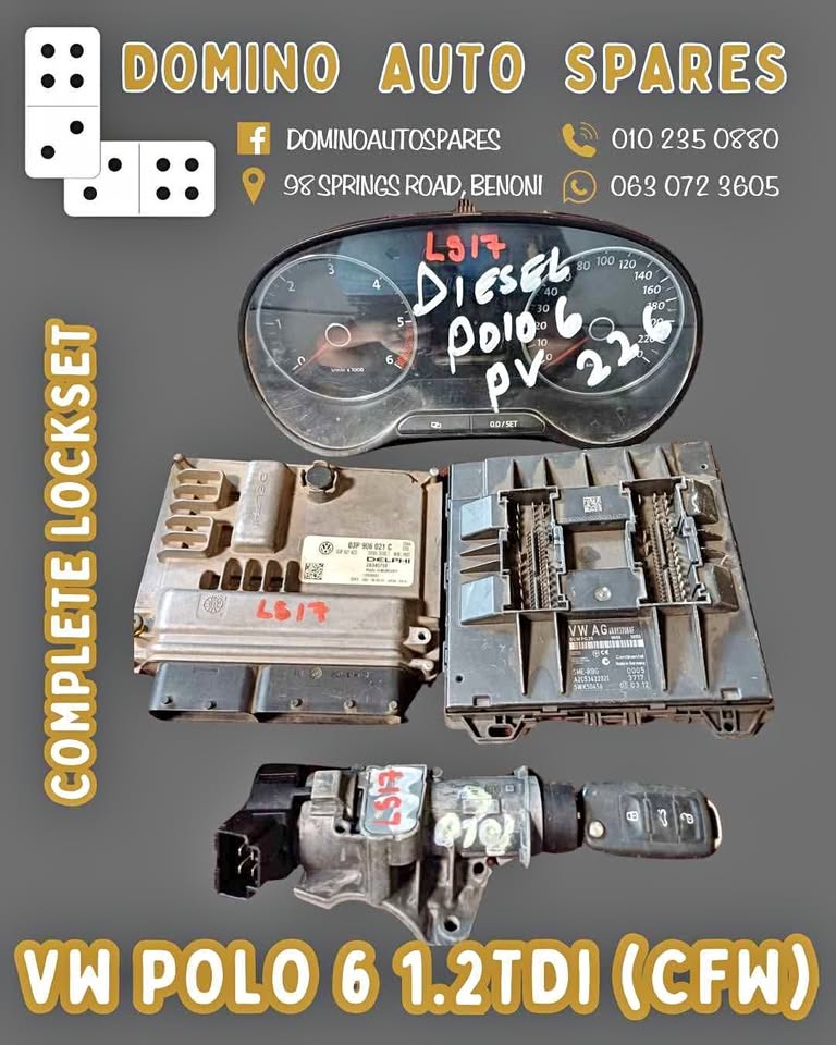 Volkswagen Polo 6 LOCKSET (ECU,KEY CLUSTER )For Sale.