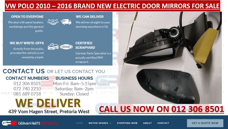 VW POLO 2010 – 2016 BRAND NEW ELECTRIC DOOR MIRRORS FOR SALE - Private Seller VW POLO 2010 – 2016 BRAND NEW ELECTRIC DOOR MIRRORS FOR SALE - Private Seller