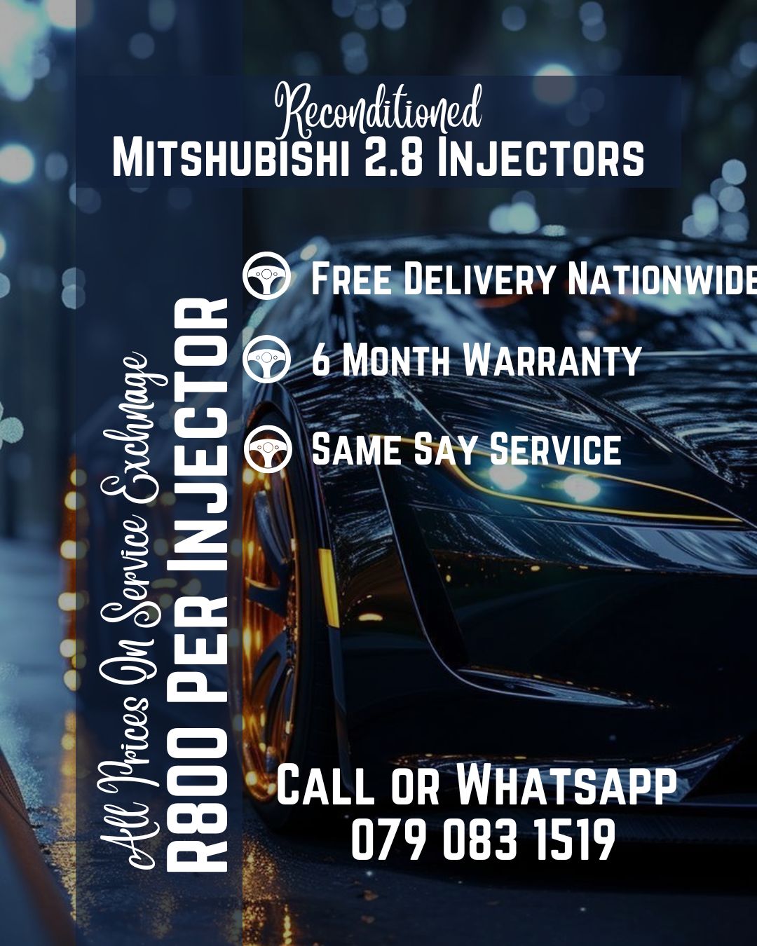 MITSHUBISHI 2.8 INJECTORS FOR SALE WITH WARRANTY INCLUDED - Private Seller MITSHUBISHI 2.8 INJECTORS FOR SALE WITH WARRANTY INCLUDED - Private Seller