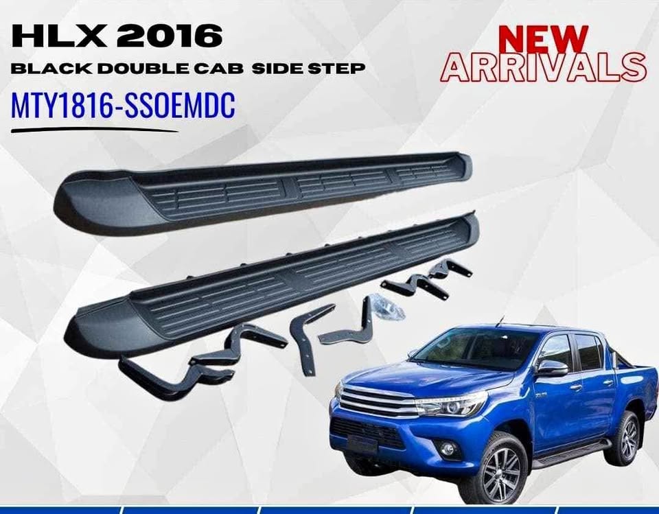 Toyota Hilux 2016+ Black Side Step – Double Cab Available at JJS Automotive Supplies - Private Seller