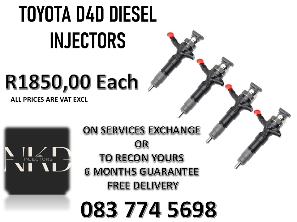 TOYOTA D4D - QUALITY DIESEL INJECTORS AVAILABLE FOR SALE & RECONDITIONING - Private Seller TOYOTA D4D - QUALITY DIESEL INJECTORS AVAILABLE FOR SALE & RECONDITIONING - Private Seller