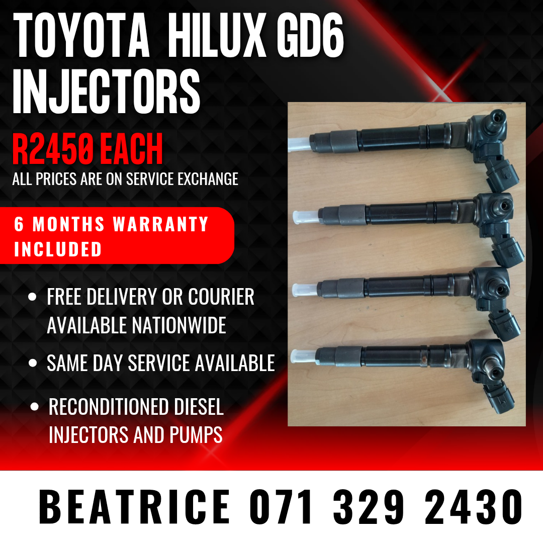 TOYOTA HILUX GD6 INJECTORS FOR SALE WITH WARRANTY INCLUDED - Private Seller TOYOTA HILUX GD6 INJECTORS FOR SALE WITH WARRANTY INCLUDED - Private Seller