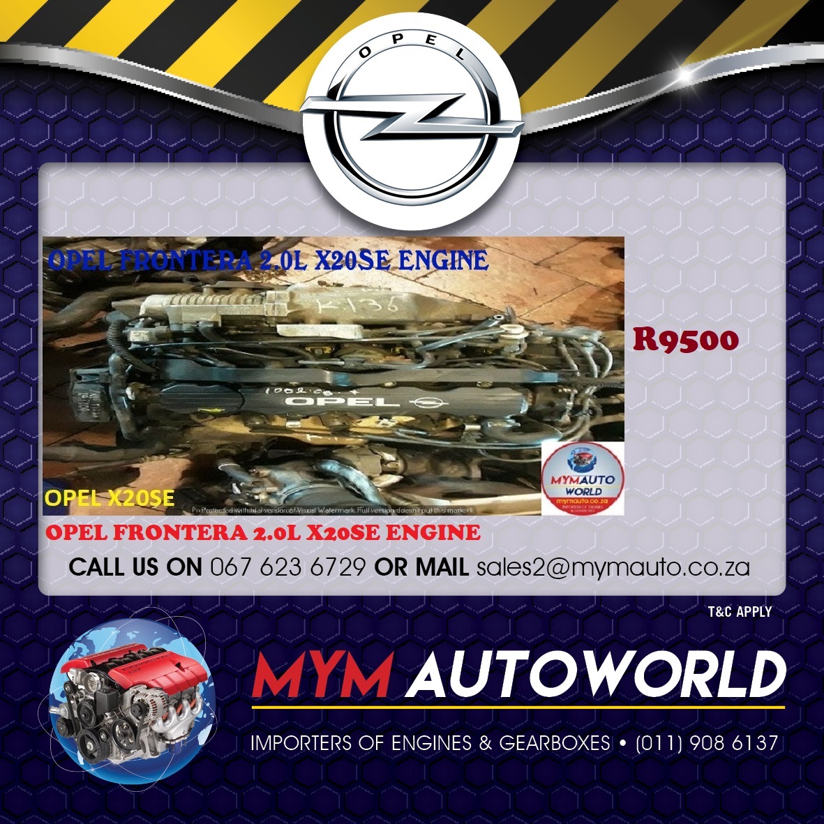 OPEL FRONTERA 2.0L X20SE ENGINE - Private Seller OPEL FRONTERA 2.0L X20SE ENGINE - Private Seller