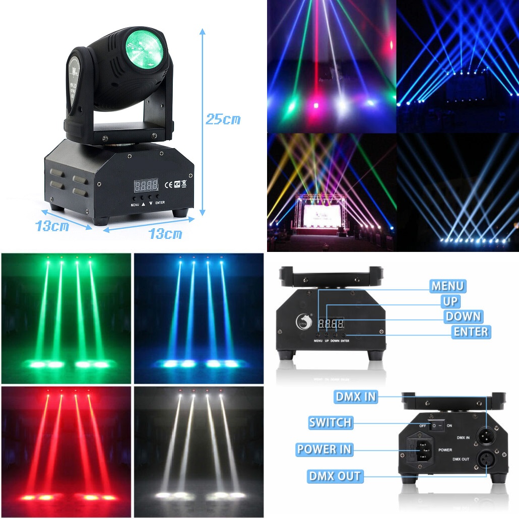 Professional Disco Moving Head Light DMX512 Stage, DJ Party, Night Club, Concert