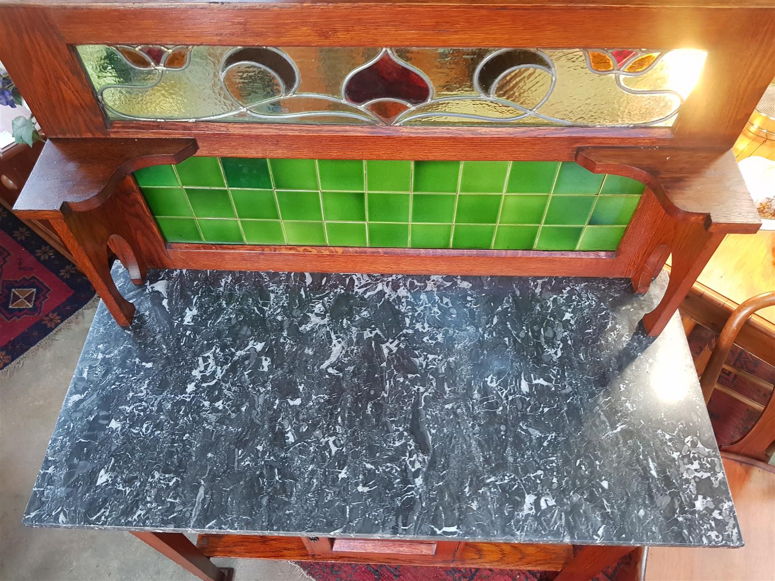 Superb Oak Washstand ~ Circa 1900's