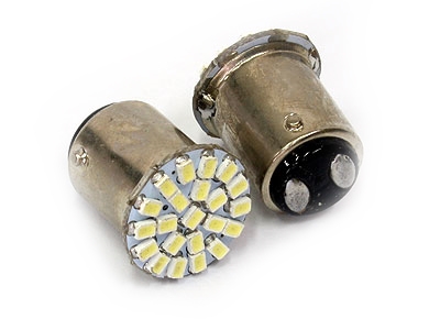 Double Contact 22LED White Bulbs (pair) Double Contact 22LED White Bulbs (pair)