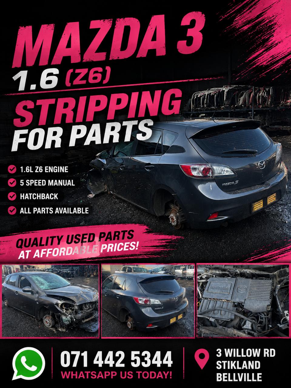 Mazda 3 1.6 (Z6) - Stripping for parts - Private Seller Mazda 3 1.6 (Z6) - Stripping for parts - Private Seller