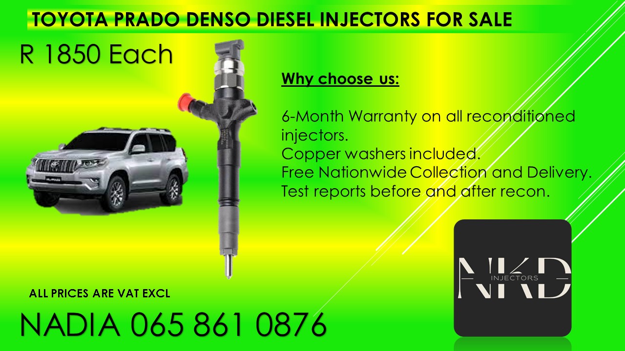 Toyota Prado 1KD diesel injectors for sale on service exchange or recon. - Private Seller Toyota Prado 1KD diesel injectors for sale on service exchange or recon. - Private Seller